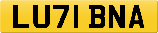 LU71 BNA private number plate
